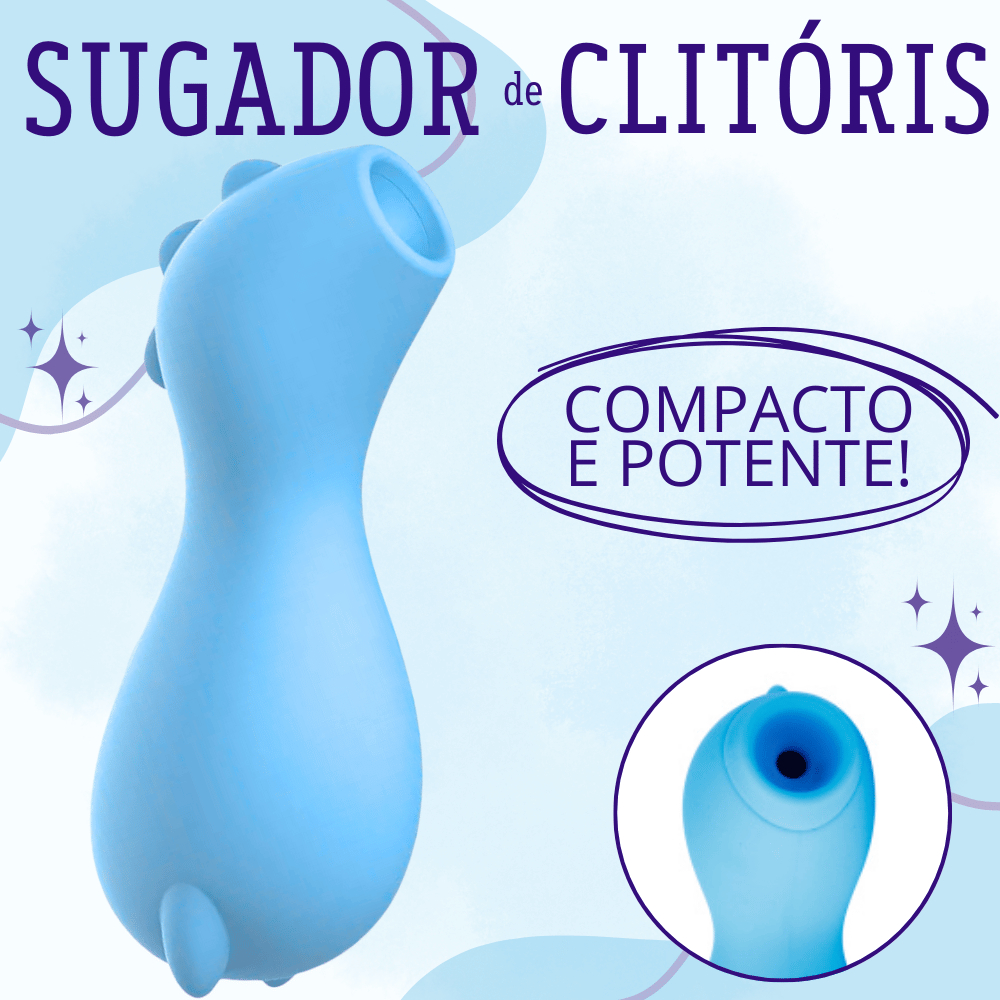 Sugador de Clitoris Vibrador Feminino Estimulador Clitoriano Dino 8 modos de sucção