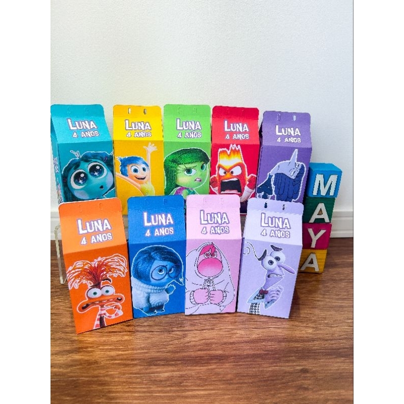 Caixinhas Milk para Festa Personalizada DIVERTIDAMENTE- Lembrancinha para festa DIVERTIDAMENTE PERSONALIZADA