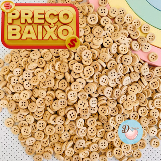 Botão de Madeira 11mm para Artesanato, Costura, Scrapbook – Cor Natural em Oferta na Shopee