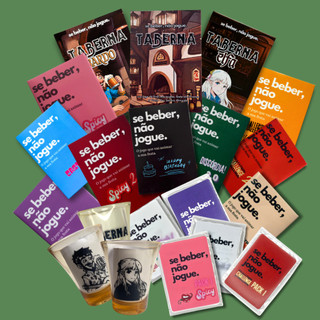 Se beber, não jogue - Combo Taberna + Todas as expansões - Copo Shot + Packs Especiais