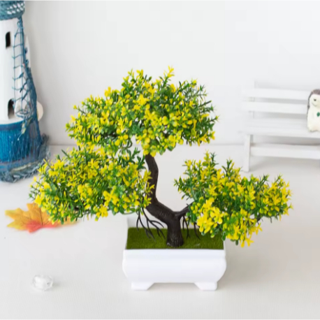 Bonsai Artificial 25cm Decoração De Plantas Em Vaso Artificiais, Cena De Flores, Casa, Desktop, Escritório