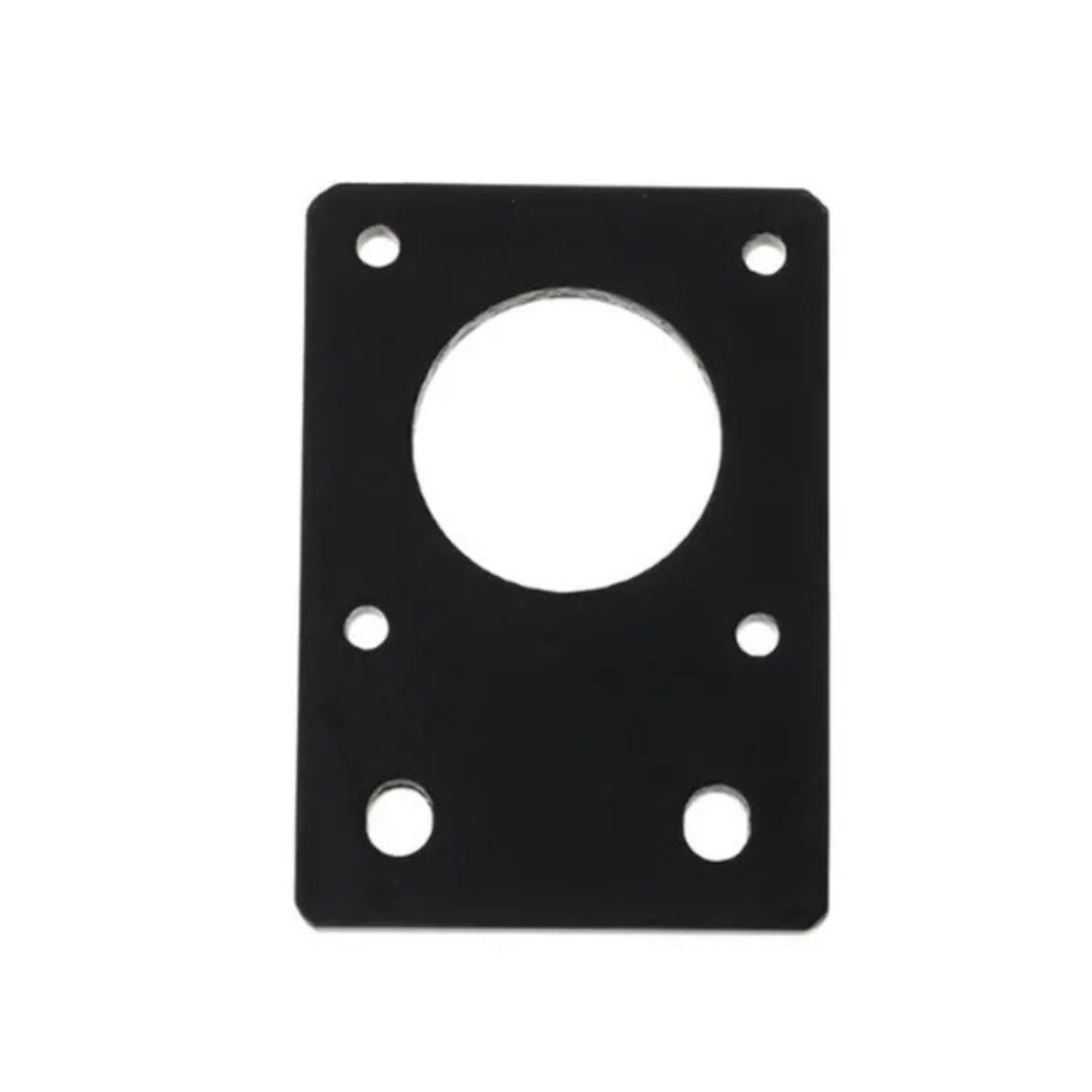 Suporte *reto* Para Motor De Passo Nema 17 - Preto [ CÓDIGO 1215 ]