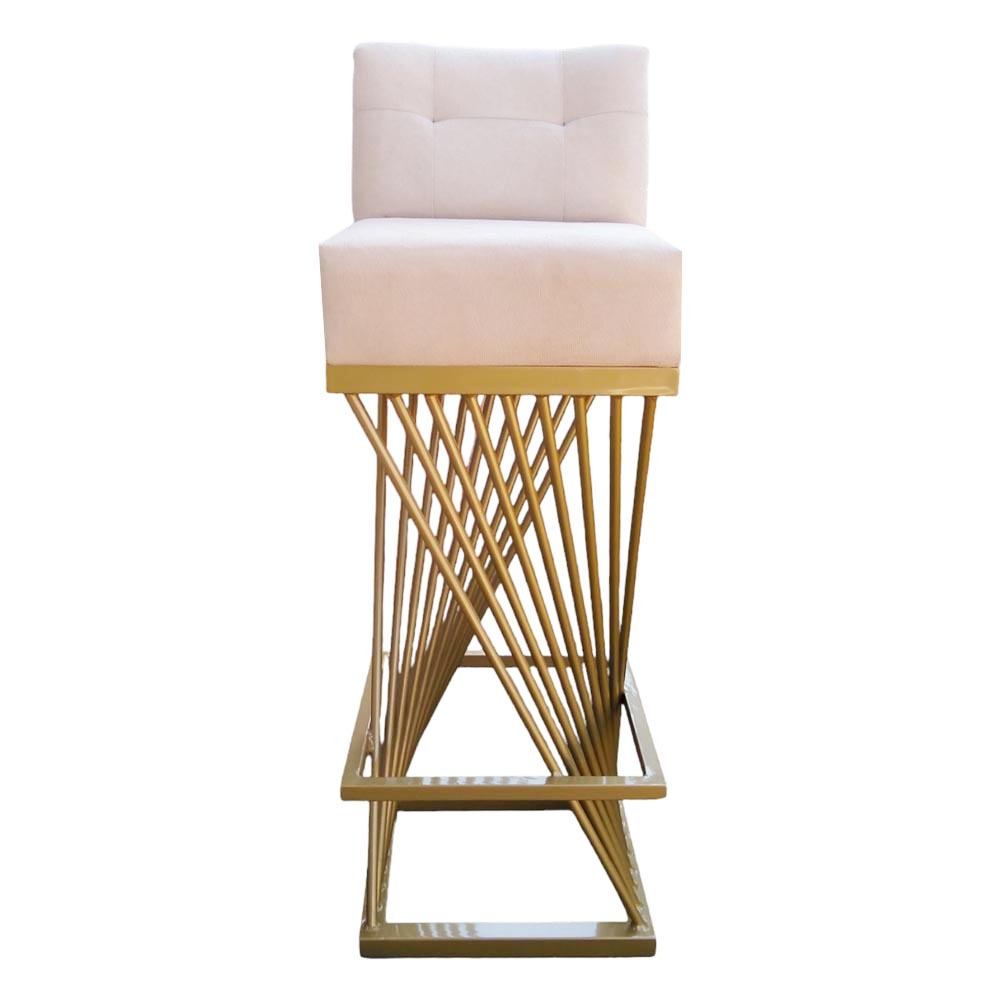 BANQUETA LUMA SUED BASE ENTRELAÇADA DOURADA - GOUMET ORGANICA em Oferta na Shopee