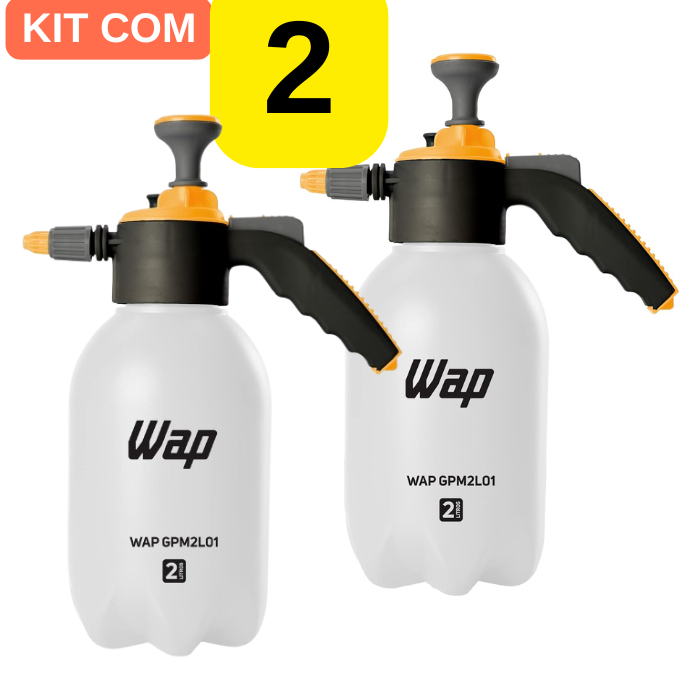 KIT 2 - Pulverizador WAP  2 Litros GPM2L01 Borrifador Compressão, Jato, Trava, Contí­nua