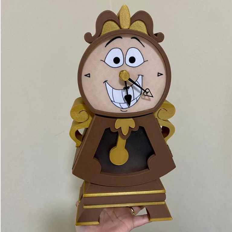 Relógio Bela e a Fera Horloge Cogsworth - Funciona como Relógio - Decorativo 32cm - Grande