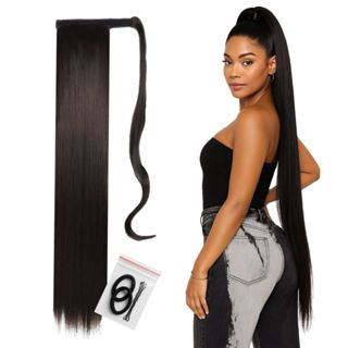 Rabo De Cavalo Aplique De Cabelo Na Fita de Velcro 70cm Orgânico em Oferta na Shopee