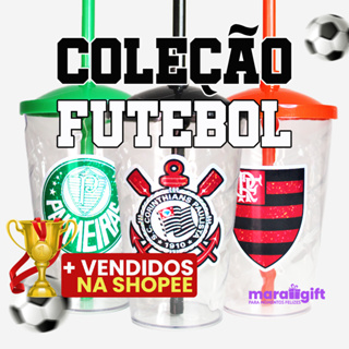 15 Copos Twister Cristal adesivo TIMES DE FUTEBOL 400ML em Oferta na Shopee