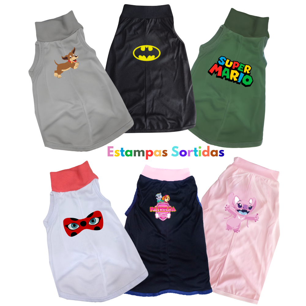 Kit 3 Roupas Cachorro Verão Pet Cães e Gatos