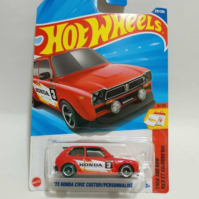 Hot Wheels 73 Honda Civic Custom/Personnalisé THEMN AND NOW 9/10 MATTEL