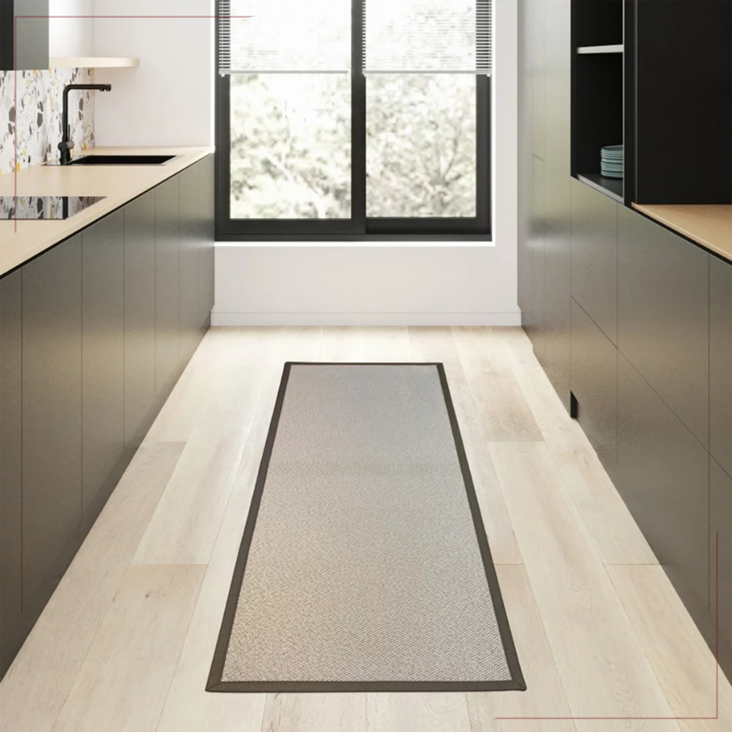 Tapete de Cozinha 50x140cm Multi Kacyumara Amend Bege Antiderrapante Emborrachado Área Gourmet