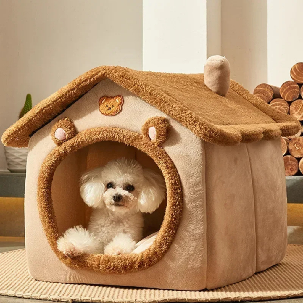 Casinha Toca Fofa Desmontável Pet Para Cães E Gatos Pequenos