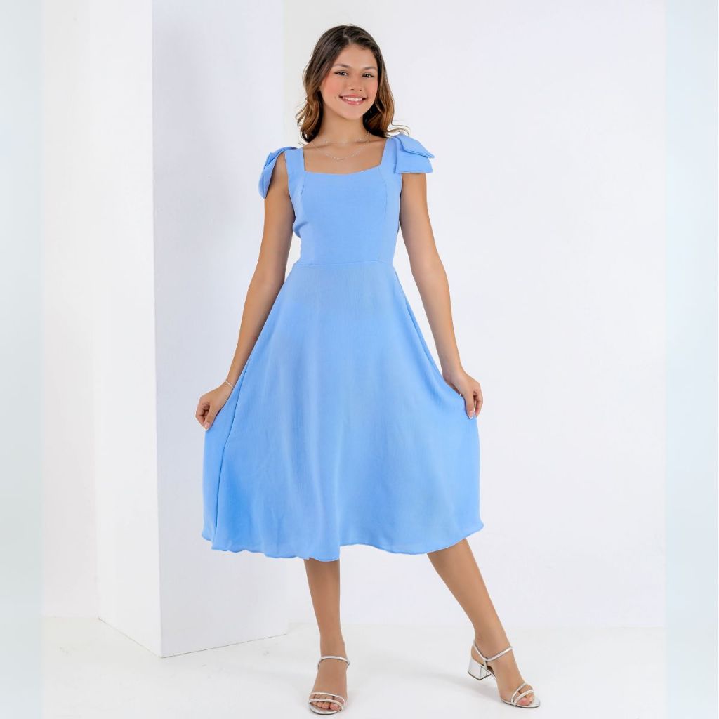 Vestido Infanto Juvenil  Midi Princesa Verão Premium em Oferta na Shopee