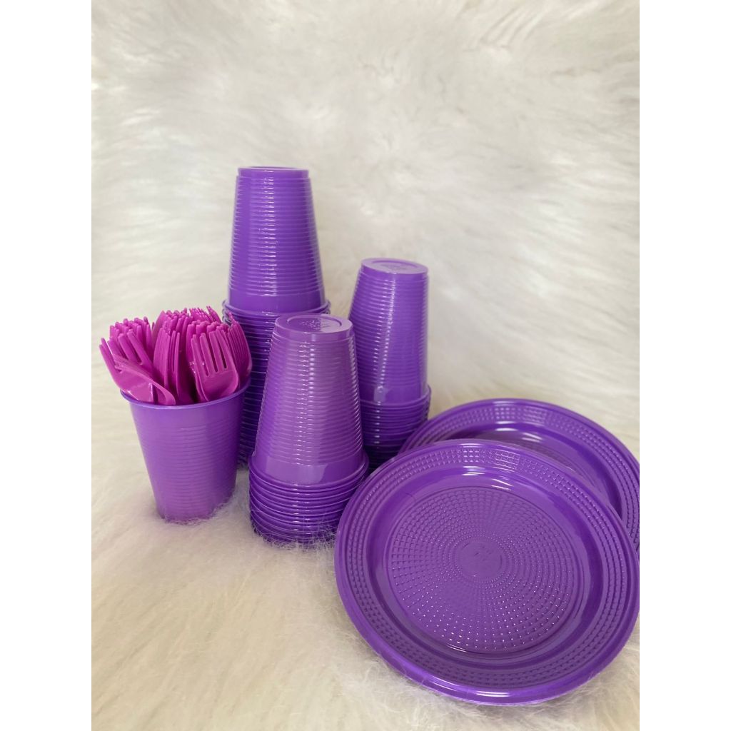 KIT FESTA DE ANIVERSÁRIO ROXO (150~300) em Oferta na Shopee