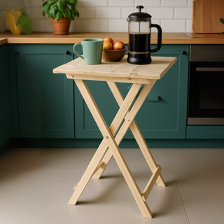 Mesa Bistrô 95cm Altura 48x48cm em Madeira Dobrável em Oferta na Shopee