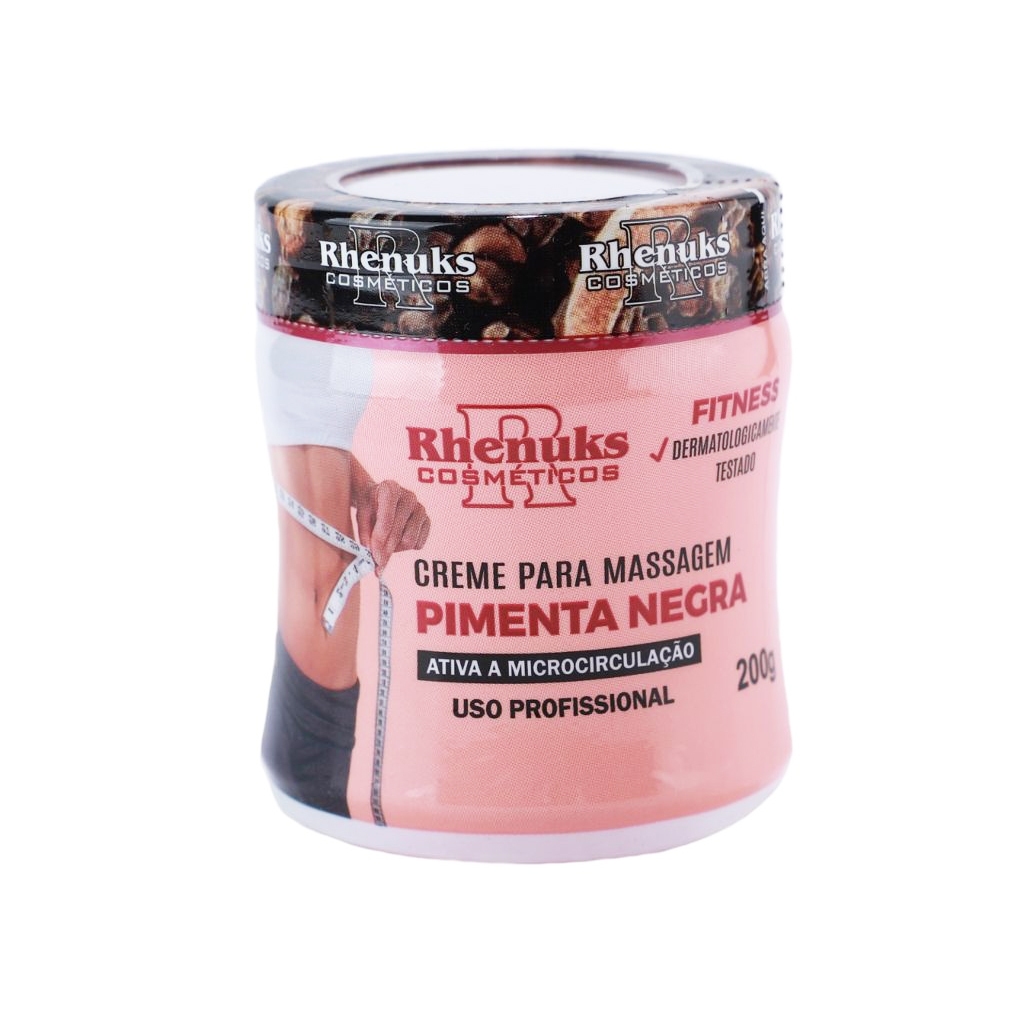Creme Redutor De Medidas Celulites Estrias Pimenta Negra