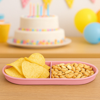 10 Petisqueiras Plásticas Bandejas Dupla 2 Divisórias em Oferta na Shopee