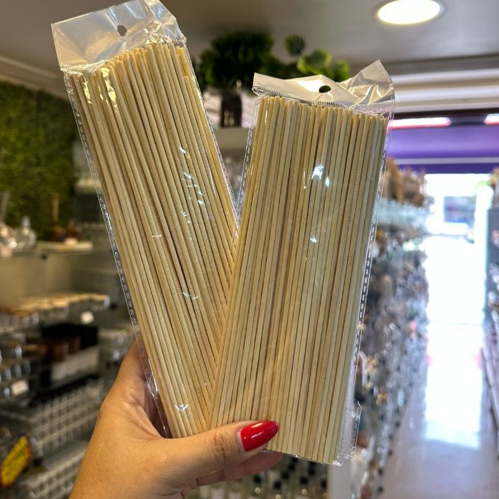 100 Unidades De Varetas Palitos De Madeira Para Difusor Aromatizador 20cm 25cm