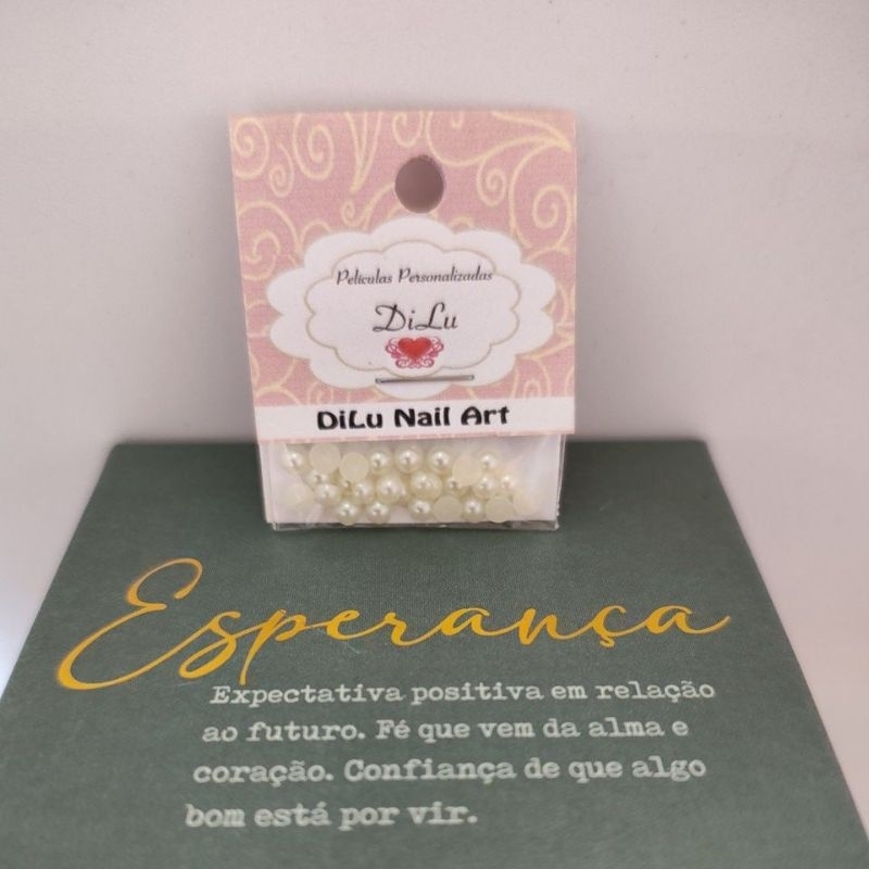 Pedraria para Unhas - meia pérola SUPER LIQUIDAÇÃO