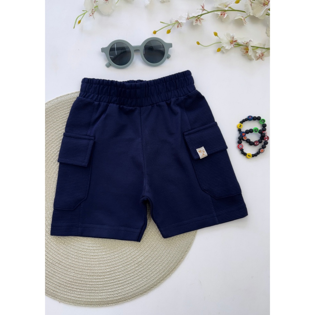 Bermuda Masculina Infantil Menino Moletinho Bolso Roupa Criança ISAIAS