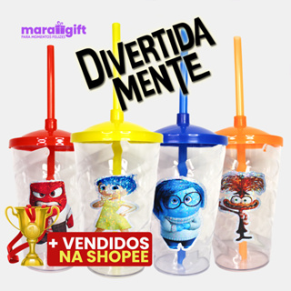 5 à 15 Copos Twister Cristal adesivo DIVERTIDAMENTE EMOÇÕES 400ML em Oferta na Shopee