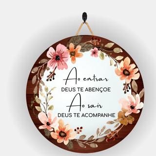 Lançamento Enfeite Porta Entrada Em Mdf Casa Decoração Coleção Frases. em Oferta na Shopee