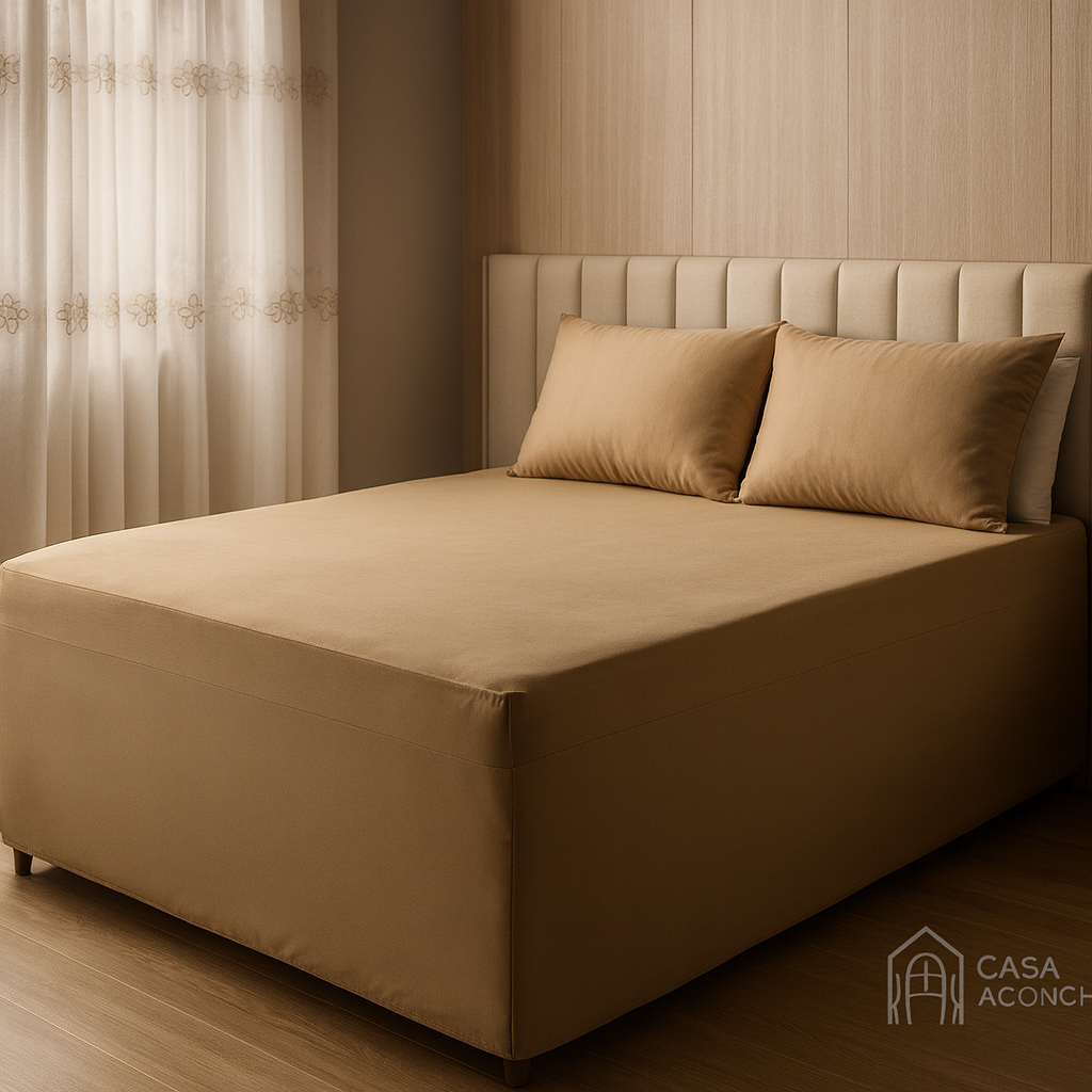 Lençol Queen Luva Box Malha Gel com Elástico + 2 Fronhas | Toque Macio, Ajuste Perfeito, Oferta em Oferta na Shopee
