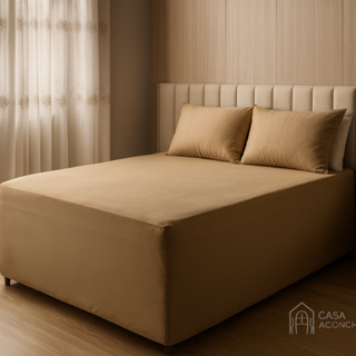 Lençol Queen Luva Box Malha Gel com Elástico + 2 Fronhas | Toque Macio, Ajuste Perfeito, Oferta em Oferta na Shopee