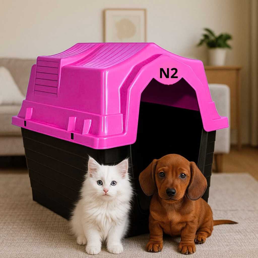 Casa Casinha Para Cachorro Gato Pequeno N2 Plástico Resistente Conferir Medidas Para Comprar