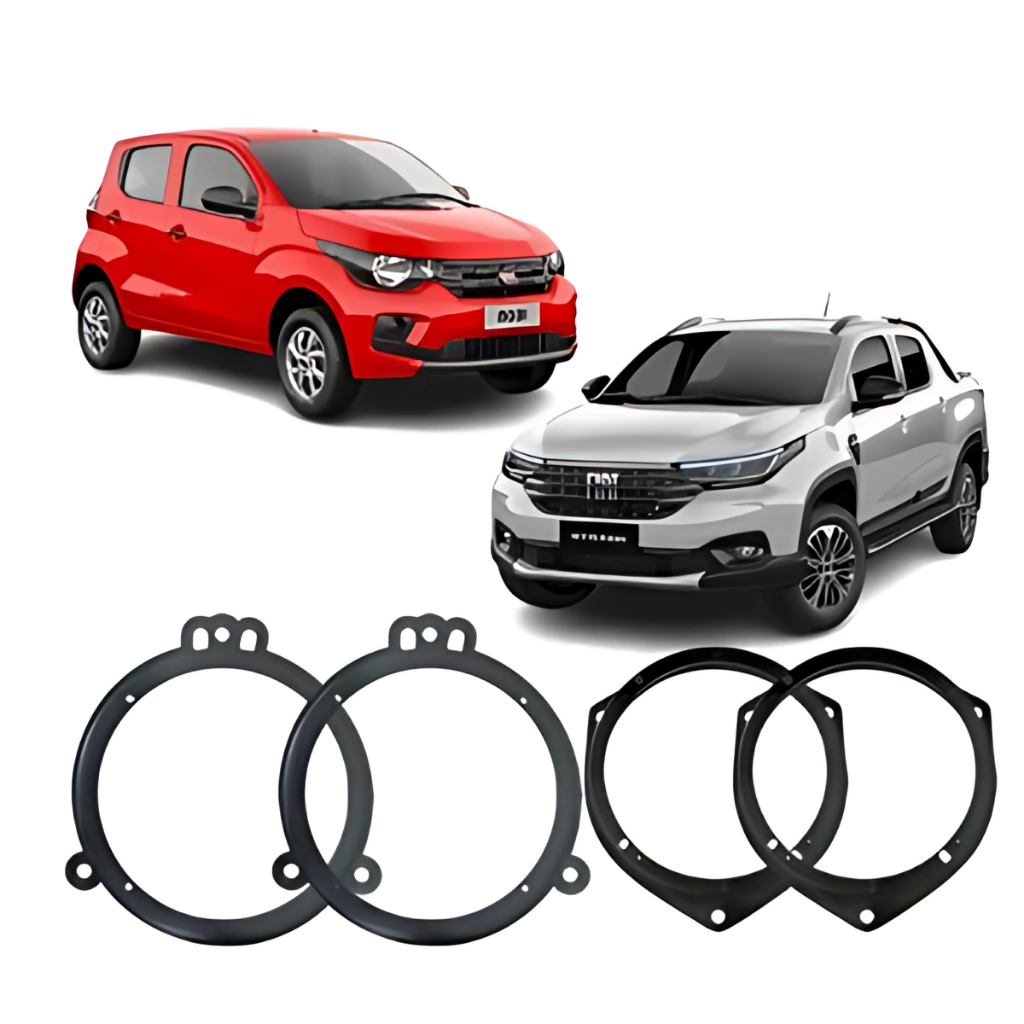 Kit Aro Adaptador Alto Falante Fiat Mobi E Nova Strada Dupla