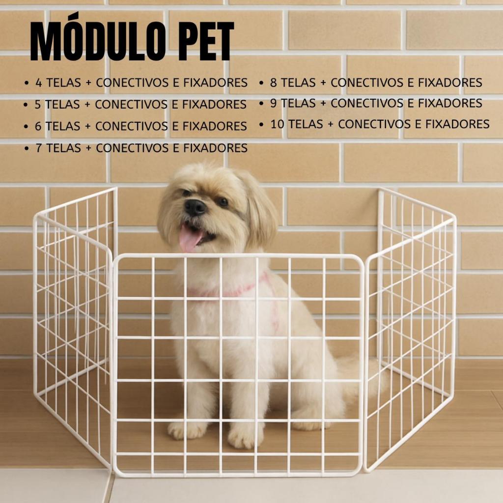 Módulo 30x30 Preto Tela Aramada Pet Para Expansão de Cercadinho Segurança Cachorro