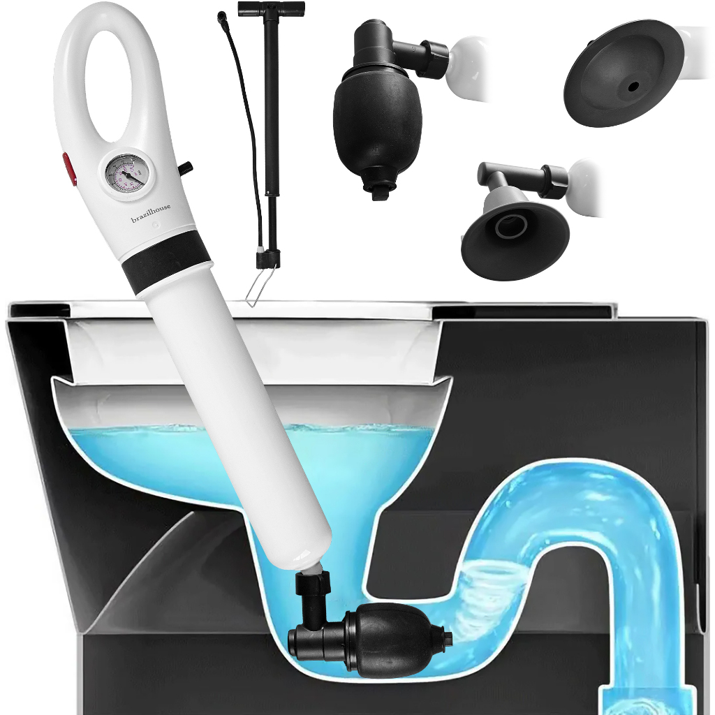 Desentupidor Jato de ar para Ralos Vaso Pia Cano Encanamento Pressão Blaster