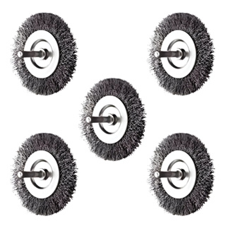 Kit 5 Escova De Aço Circular 50mm Com Haste em Oferta na Shopee