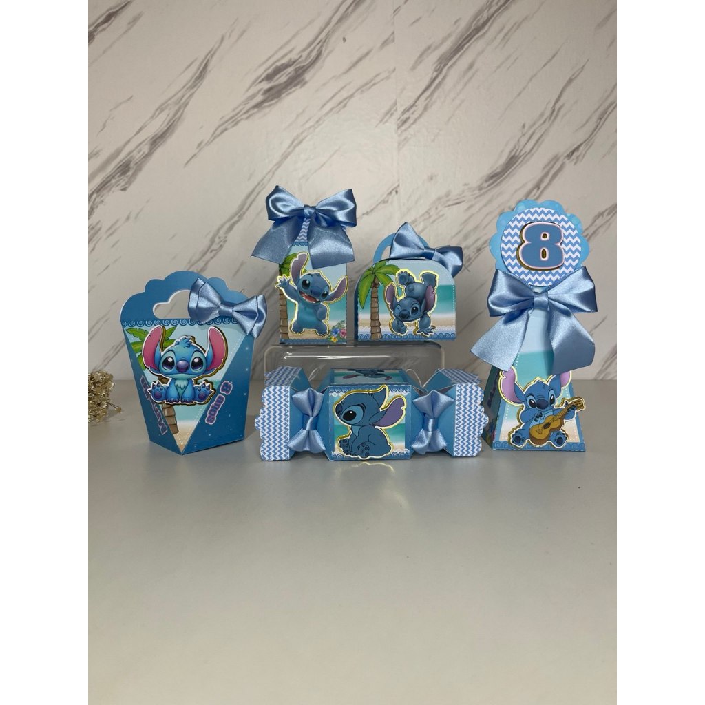 kit festa infantil Stitch - Lembrancinha personalizada - caixas personalizadas