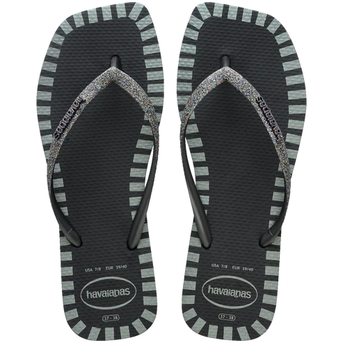 Chinelo Havaianas Slim Square Glitter Contour — imagem 2 de 2