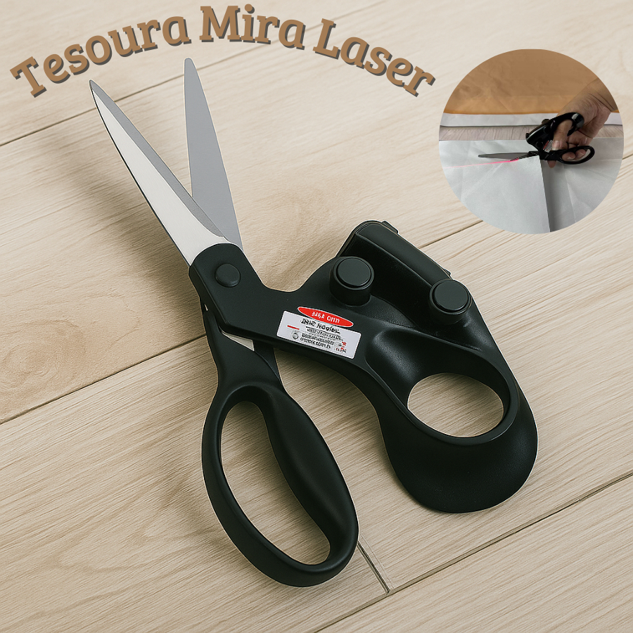 Tesoura de Costura para Cortes Precisos com Laser Precisão Tesoura Papelaria Artesanato Corte Reto