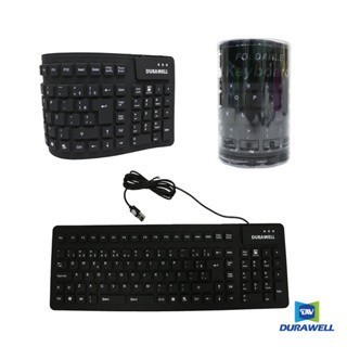 Imagem Teclado Borracha Flexível Dobrável Com Fio Usb Preto Idioma Português Brasil