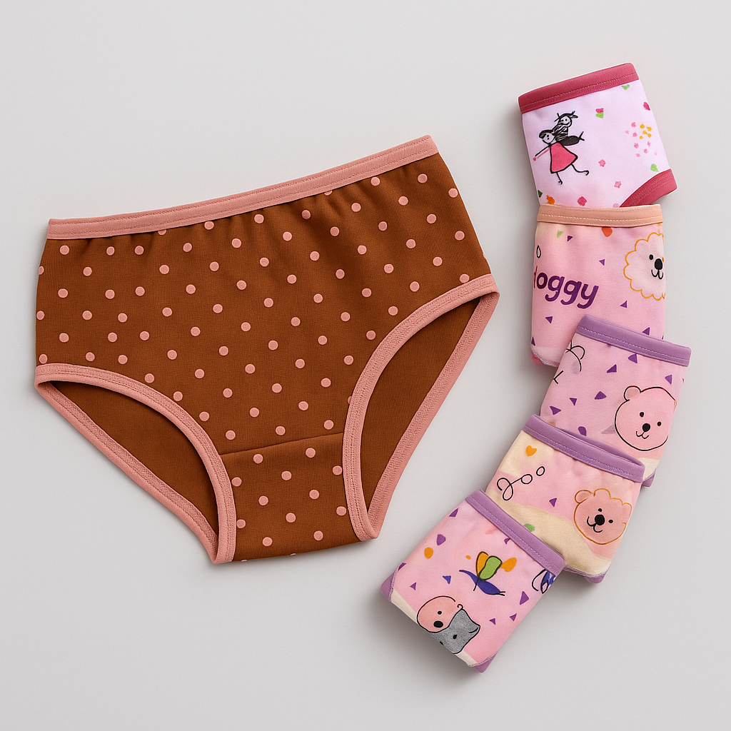 Kit 9 Calcinha Feminina Menina Infantil Juvenil Tanga Cacinhas Confortável Criança Estampas Sortidas