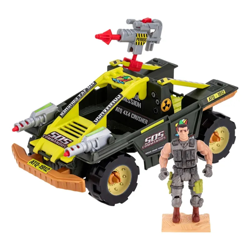 Carrinho Sos Commandos Jeep Ataque Terrestre 810 Gulliver Amarelo E Preto em Oferta na Shopee