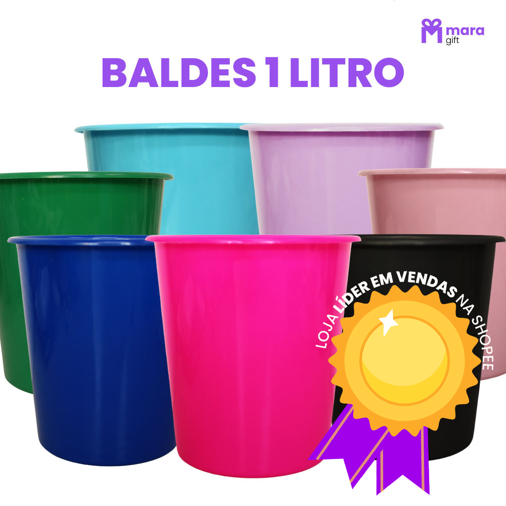 5 à 15 Baldinhos De Pipoca De 1L, Baldinho de Plástico. em Oferta na Shopee