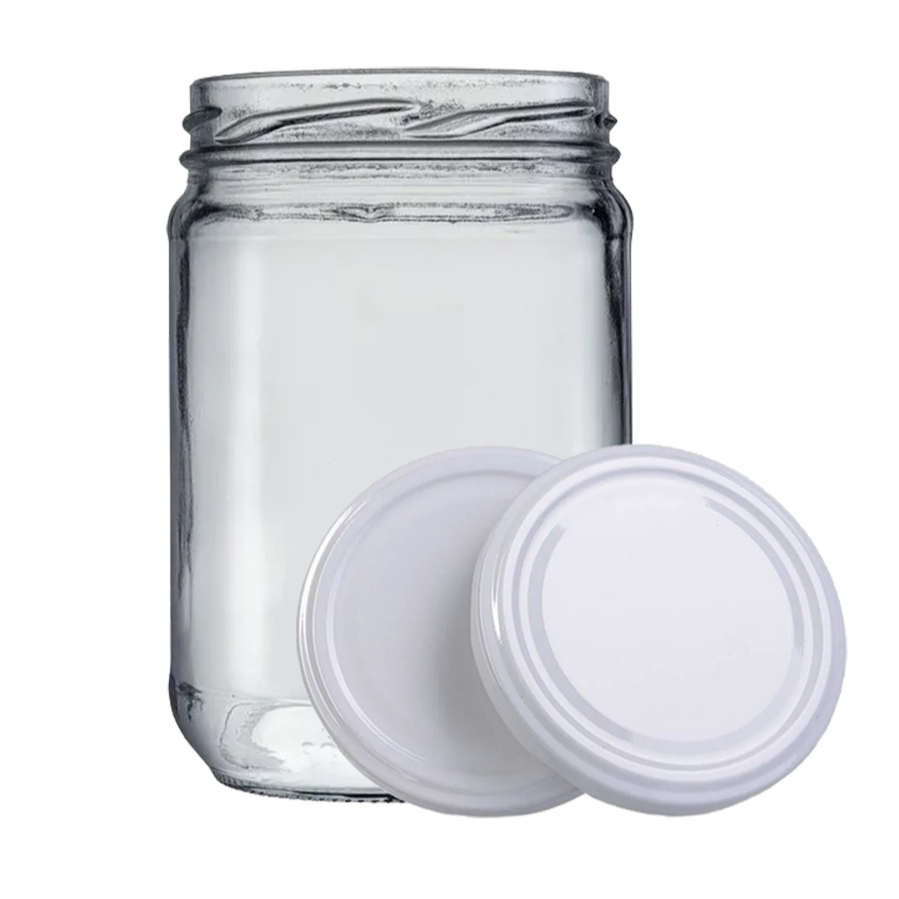 5 Pote Para Alimentos Vidro Berlim 600ml P/ Doces E Temperos