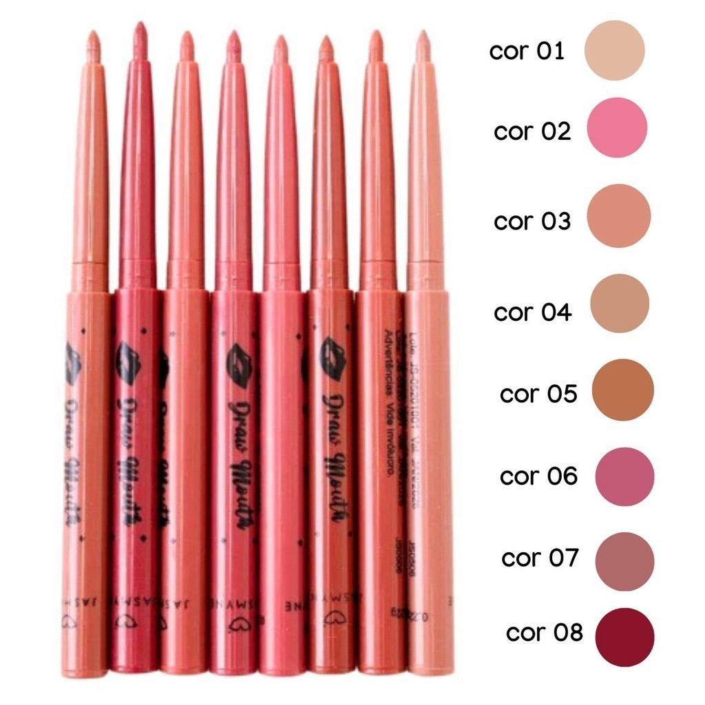 Lápis Contorno Labial Draw Mouth - Jasmyne  Retrátil em Oferta na Shopee