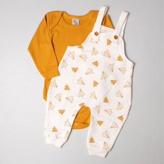 Jardineira Estampada 2 peças Manga Longa Inverno Menino. Body + Jardineira Roupa de Bebê Infantil em Oferta na Shopee