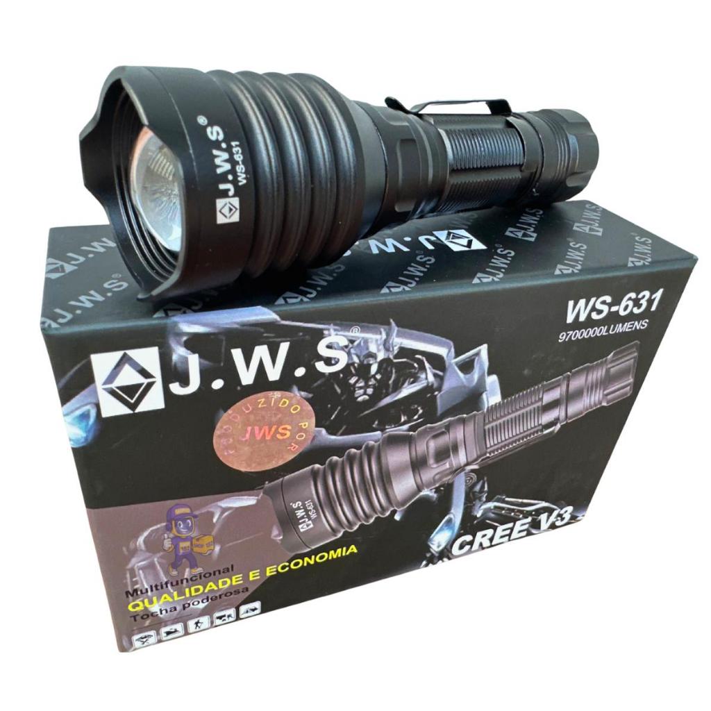 Lanterna Tatica Led V3 Vigilante Segurança C/ Clip De Cinto Jws WS-631
