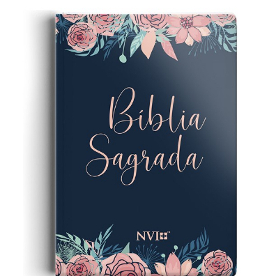 Bíblia Sagrada NVI Letra Normal Capa Rosas Especial