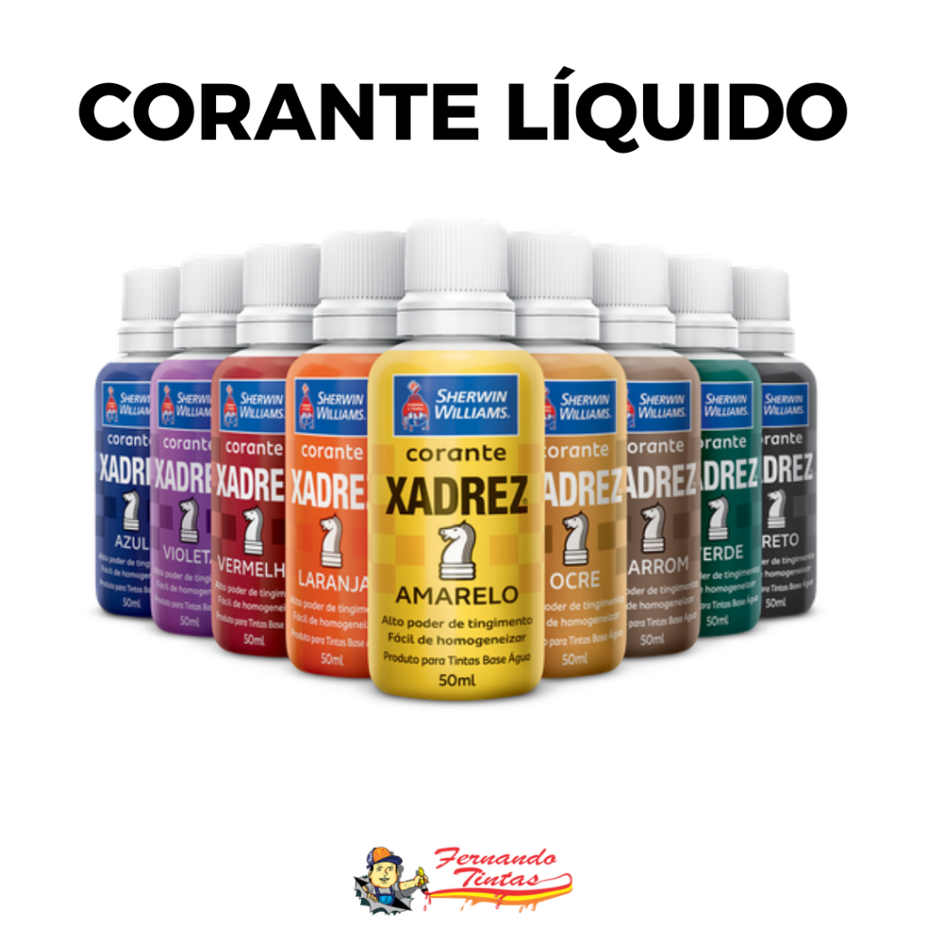 Corante Xadrez Bisnaga Diversas Cores para Tintas Sherwin Williams em Oferta na Shopee