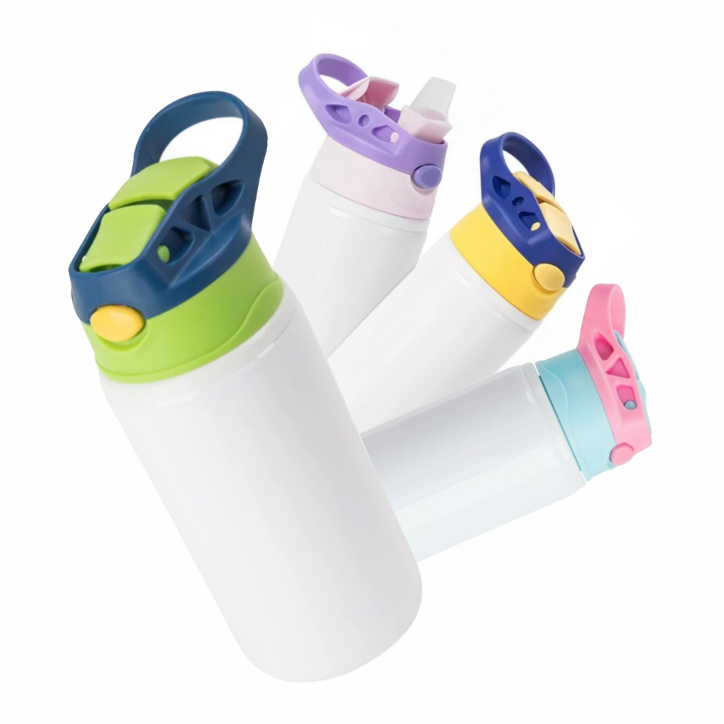 Kit 10 Squeezes Garrafas Alumínio 500ml Bico Silicone Para Sublimação