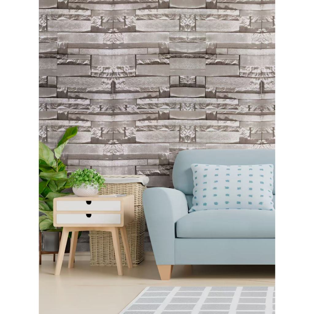 Papel de Parede Autoadesivo Tijolo 3D  Sala Quarto 5m x 45cm Lavável em Oferta na Shopee