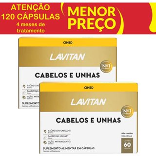 Kit 2 und Lavitan Cabelos e Unhas 60 Cápsulas em Oferta na Shopee