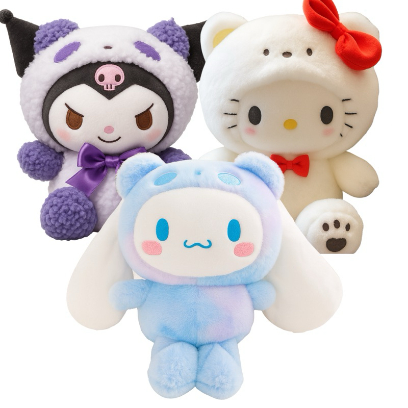 Pelúcia Kuromi Sanrio Hello Kitty, Cinnamoroll 25cm - antialérgica fofa