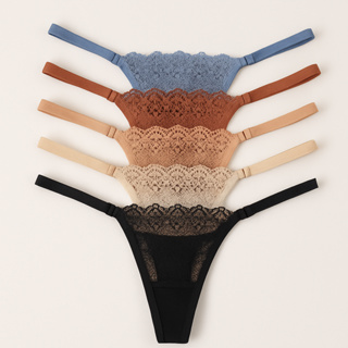 Kit 5 Calcinha Fio Dental Fio Duplo Regulagem Lingerie Sexy 920 em Oferta na Shopee